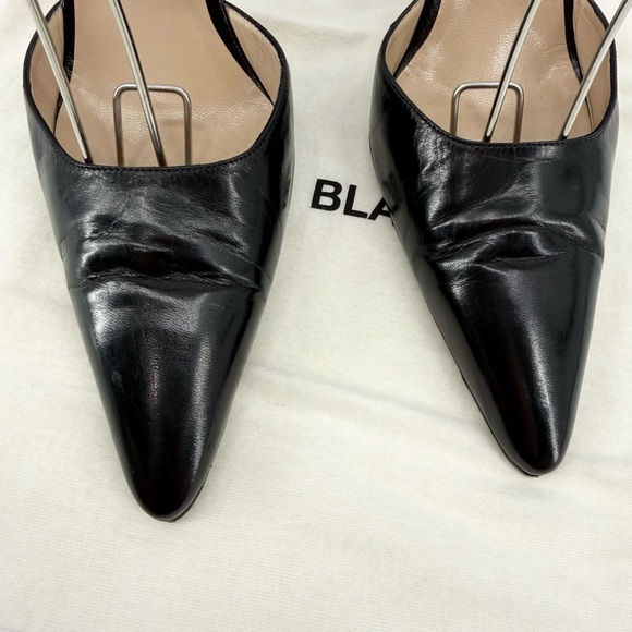 Manolo Blahnik Black Studded Slingback Heels 105mm Vintage Collectors Size 9.5 - Picture 7 of 15